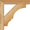 Ekena Millwork Balboa Block Rough Sawn Bracket w/ Offset Brace, Western Red Cedar, 4"W x 16"D x 16"H BKT0402X16X16BOA05RWR - alternate 4